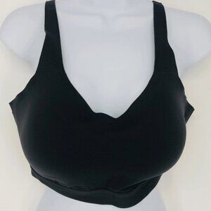 Lululemon Black Back Closure Comfort Strap Sports Bra 34DD Medium Impact Active